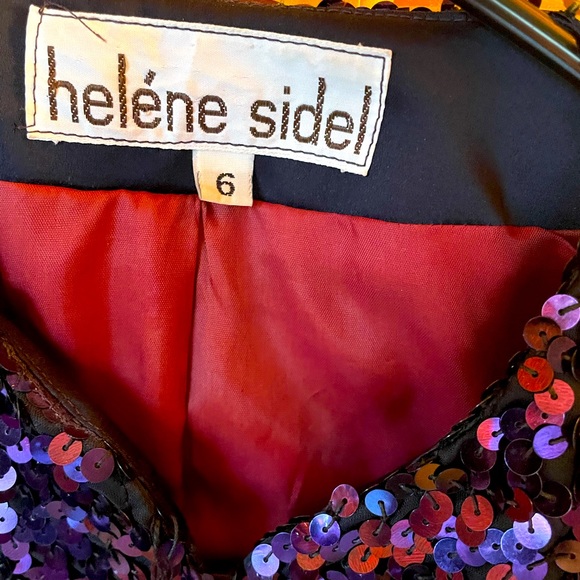 Heléne Sidel vintage purple sequin blazer size 6. - Picture 3 of 3